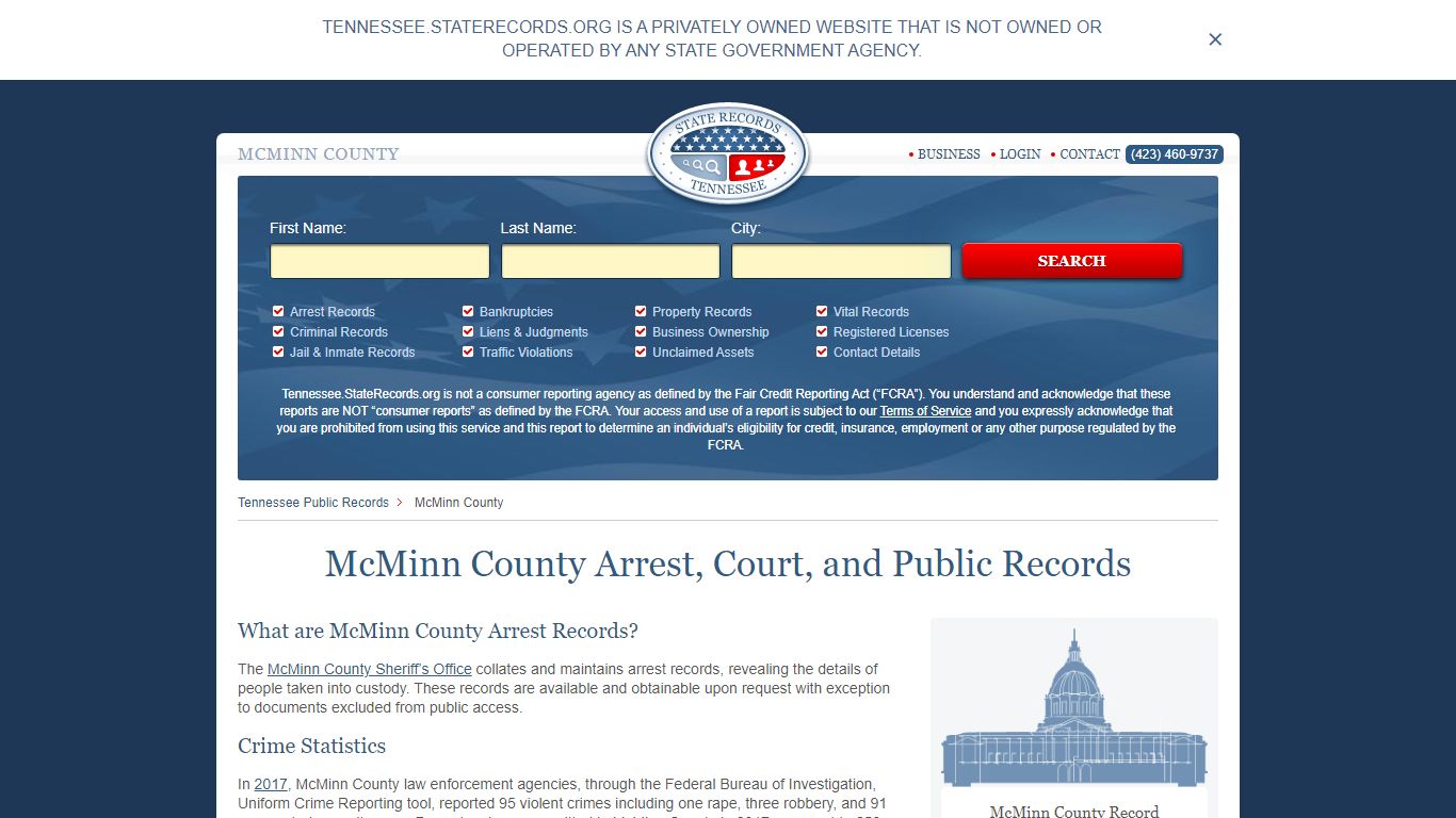 McMinn County Arrest, Court, and Public Records